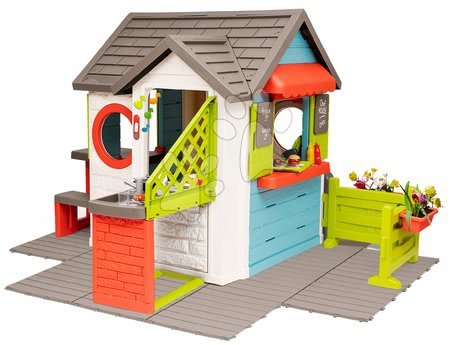 Cabanes avec toboggan pour enfants - Maison avec restaurant de jardin Chef House DeLuxe Smoby - 3