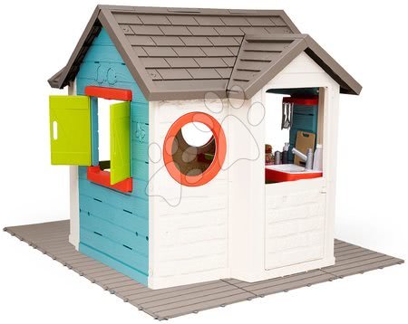 Cabanes avec toboggan pour enfants - Maison avec restaurant de jardin Chef House DeLuxe Smoby - 2