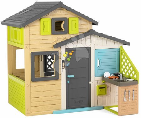 Case in set - Casetta degli Amici con cucina in colori naturali Friends House Evo Playhouse Smoby