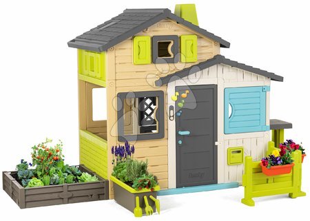  - Maison d'amis avec grand jardin aux couleurs naturelles Friends House Evo Playhouse Smoby