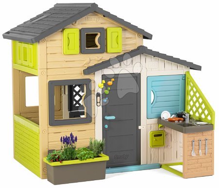 Case set - Casetta degli Amici con cucina in colori naturali Friends House Evo Playhouse Smoby