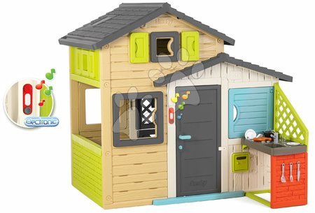 Domki dla dzieci - Domek Przyjaciół z kuchnią w eleganckich kolorach Friends House Evo Playhouse Smoby - 2