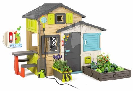 Speziell nur bei uns  - Spielhaus der Freunde mit einem Garten in eleganten Farben Friends House Evo Playhouse Smoby - 6