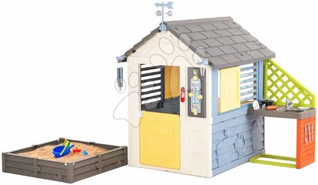 Case set - Casetta stazione meteorologica con cucinetta e campanello Quattro stagioni 4 Seasons Playhouse Smoby