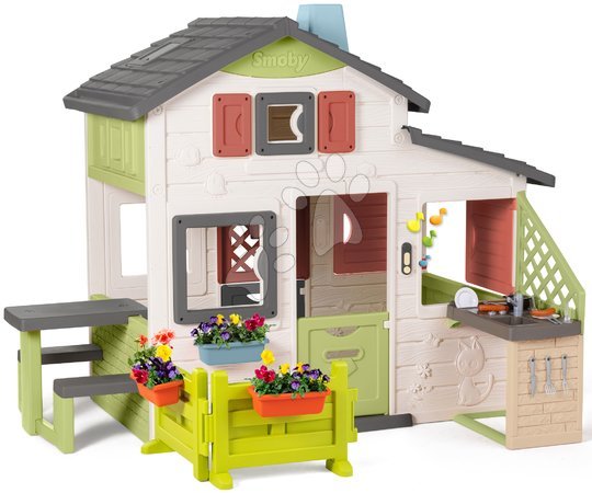 Cabanes avec balançoire - Maison avec cuisine et jardin Friends House Life Smoby - 1