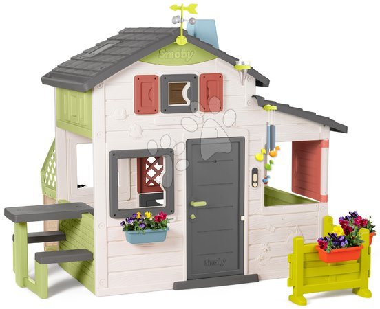 Friends House Smoby playhouses - House with a garden and full doors Friends House Life Smoby