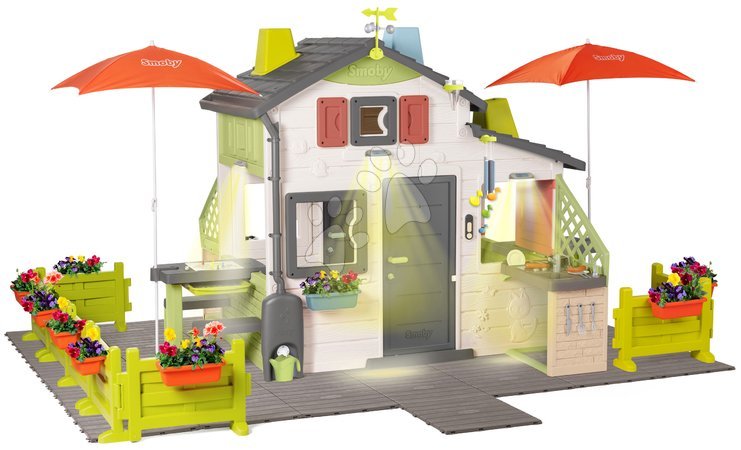 Friends House Smoby playhouses - House with a large garden Friends House DeLuxe Life Smoby