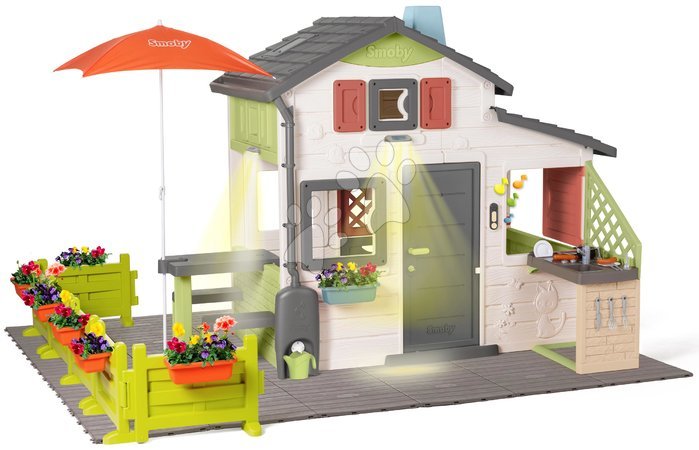 Friends House Smoby playhouses - House with a gridded back entrance Friends House DeLuxe Life Smoby