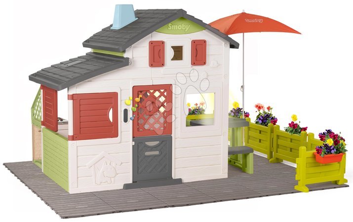 Friends House Smoby playhouses - House with a gridded back entrance Friends House DeLuxe Life Smoby_1