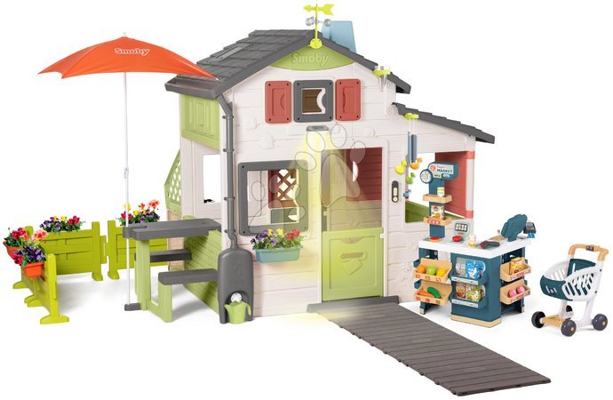 Friends House Smoby playhouses - House with Shop Friends House DeLuxe Life Smoby