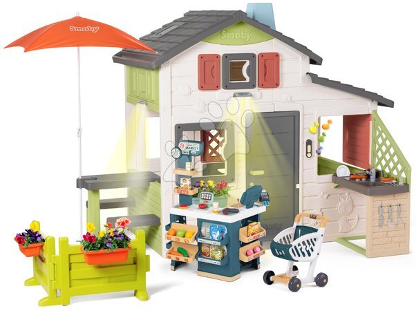 3 - 6 years - House and shopping center Friends House DeLuxe Life Smoby