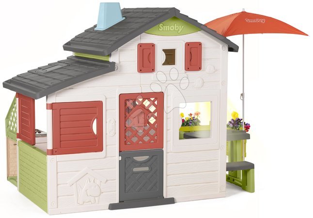 Cabanes Friends House Smoby - Maison et centre commercial Friends House DeLuxe Life Smoby - 1