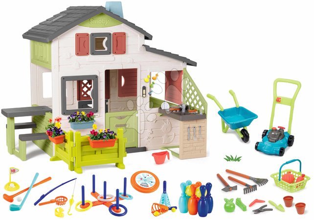 Playhouses | Page 3 - House with kitchen and garden Friends House Life Smoby