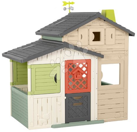 3 - 6 years - Friends House with a Bell in Natural Colors Friends House Evo Playhouse Life Smoby_1