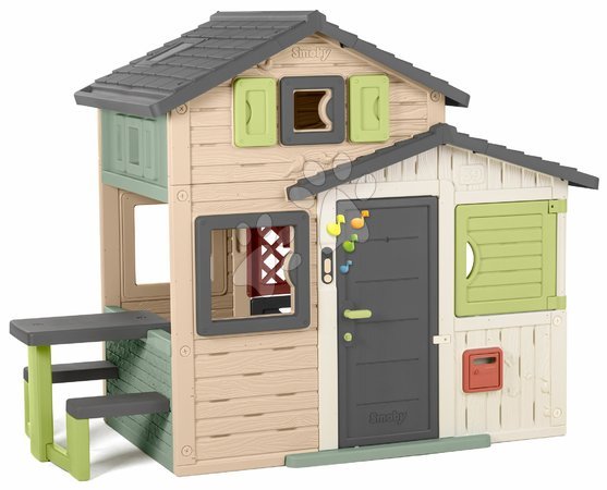 Playhouses | Page 6 - Friends House with a picnic table in natural colors Friends House Evo Playhouse Life Smoby