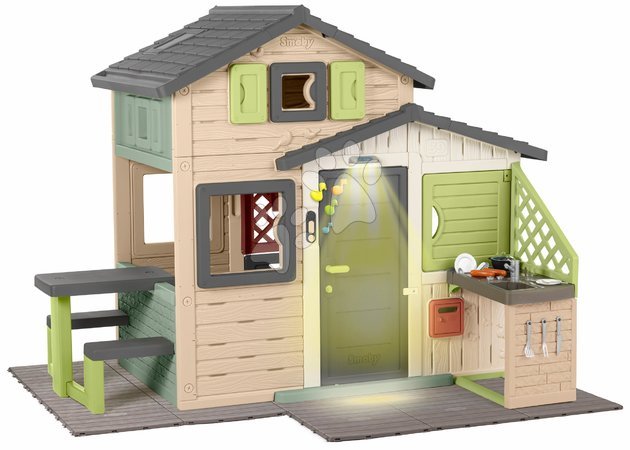  | Page 2 - Friends House with seating under the lamp on the floor Friends House Evo Playhouse Life Smoby