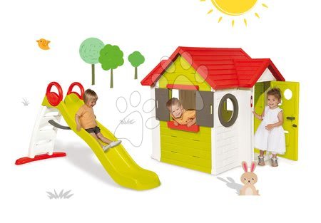 Scivolo per bambini Toboggan Smoby e casetta My House