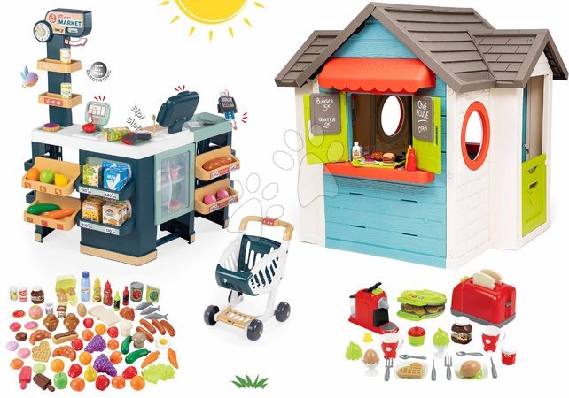 Cabanes et accessoires - Set de maison avec le restaurant de jardin Chef House DeLuxe Smoby