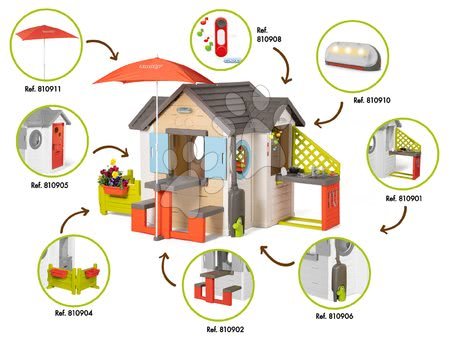 Cabanes avec mur d'escalade - Ensemble de maison de jardin pour jardinier avec toboggan et murs d'escalade Frame Kraxxl Garden House Smoby - 26