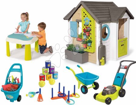 Igračke za djecu od 2 do 3 godine - Postavi kućicu za vrtlar i stol s vodenom igrom Garden House Smoby