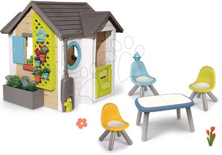 Igračke za djecu od 2 do 3 godine - Postavi kućicu za vrt s prostorom za sjedenje oko stola Garden House Smoby