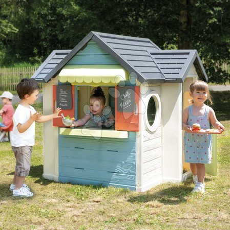 Kleine Spielhäuser für Kinder - Spielhaus mit Restaurant und Geschäft Chef House Life Smoby - 1