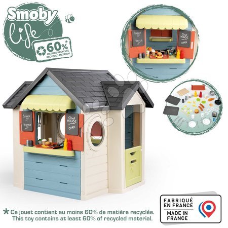 Cabanes avec toboggan pour enfants - Maison avec restaurant et boutique Chef House Life Smoby - 4