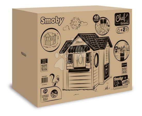 Cabanes avec toboggan pour enfants - Maison avec restaurant et boutique Chef House Life Smoby - 6