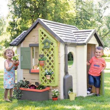 Kleine Spielhäuser für Kinder - Gartenhaus für Gärtner mit Blumentöpfen Garden House Life Smoby - 1