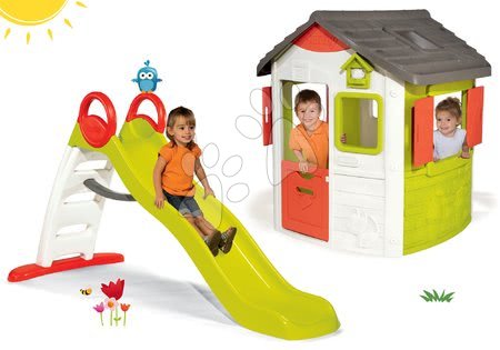 Kleine Spielhäuser mit Rutsche - Set Häuschen Neo Jura Lodge Smoby - 29