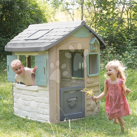 Case set - Set casetta ecologica e distributore con ricarica Neo Jura Lodge Playhouse Green Smoby_1