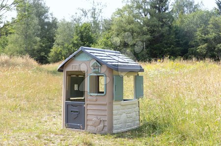 Kleine Spielhäuser für Kinder - Set Spielhaus ökologisch mit Grasboden Neo Jura Lodge Playhouse Grün Smoby - 21