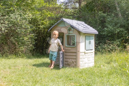 Kleine Spielhäuser für Kinder - Set Spielhaus ökologisch mit Grasboden Neo Jura Lodge Playhouse Grün Smoby - 22