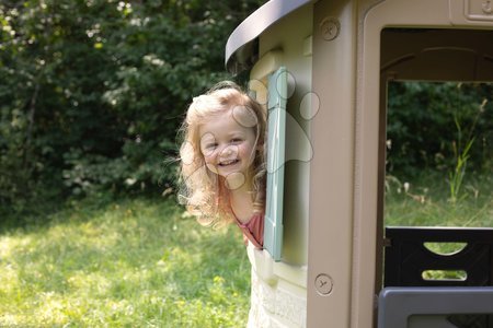 Kleine Spielhäuser für Kinder - Set Spielhaus ökologisch mit Grasboden Neo Jura Lodge Playhouse Grün Smoby - 24