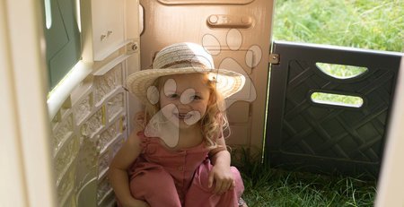 Kleine Spielhäuser für Kinder - Set Spielhaus ökologisch mit Grasboden Neo Jura Lodge Playhouse Grün Smoby - 11