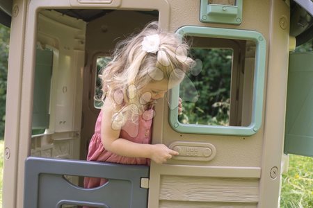 Kleine Spielhäuser für Kinder - Set Spielhaus ökologisch mit Grasboden Neo Jura Lodge Playhouse Grün Smoby - 25