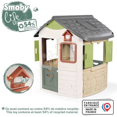 Cabanes avec toboggan pour enfants - Maison avec mangeoire pour oiseaux Jura Lodge Playhouse Life Smoby - 2