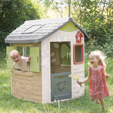 Kleine Spielhäuser für Kinder - Spielhaus mit Vogelfutterstelle Jura Lodge Spielhaus Life Smoby - 1