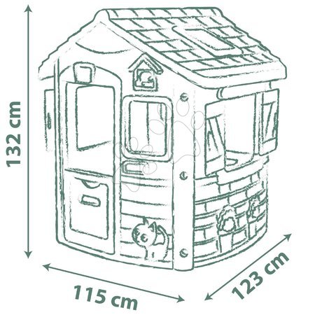 Kleine Spielhäuser für Kinder - Spielhaus mit Vogelfutterstelle Jura Lodge Spielhaus Life Smoby - 4