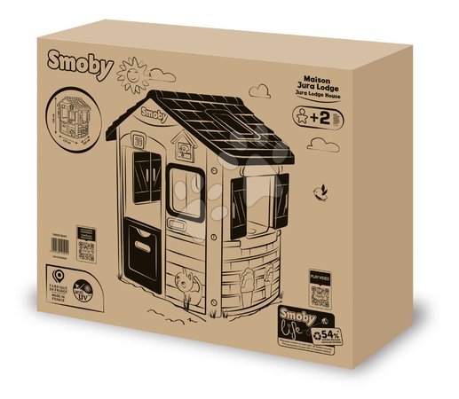 Cabanes avec toboggan pour enfants - Maison avec mangeoire pour oiseaux Jura Lodge Playhouse Life Smoby - 5