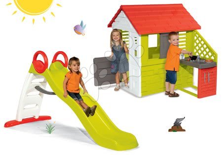 Kleine Spielhäuser mit Rutsche - Set Spielhaus  Pretty Nature Smoby - 27