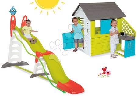 Playhouses with slide - Pretty Blue Smoby playhouse set - 23