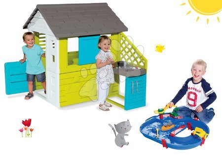 Hračky pre deti od 2 do 3 rokov - Set domček Pretty Blue Smoby