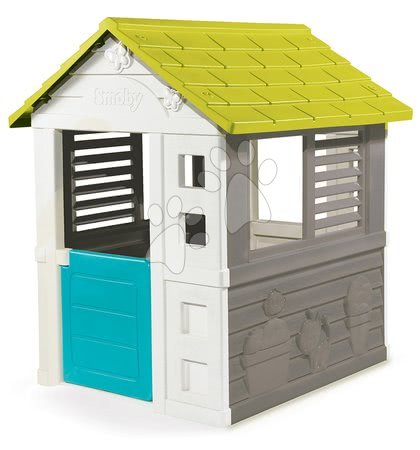 Playhouse sets - Jolie Smoby Blue House with 3 Windows and 2 Blinds Set - 2