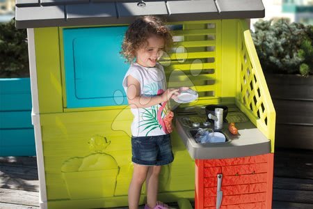 Kleine Spielhäuser für Kinder - Spielhaus mit Spielküche Pretty Blue Smoby - 4