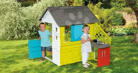 Kleine Spielhäuser für Kinder - Spielhaus mit Spielküche Pretty Blue Smoby - 8