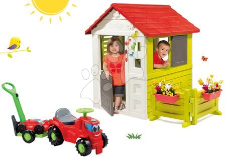 Playhouse sets - Set house Nature Smoby red 3 windows 2 blinds and shutter - 21