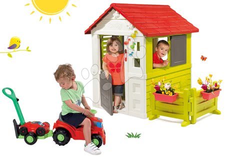 Playhouse sets - Set house Nature Smoby red 3 windows 2 blinds and shutter - 20