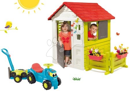 Playhouse sets - Set house Nature Smoby red 3 windows 2 blinds and shutter - 13