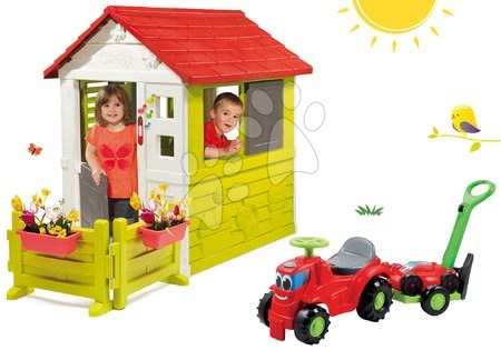 Playhouse sets - Set house Nature Smoby red 3 windows 2 blinds and shutter - 19